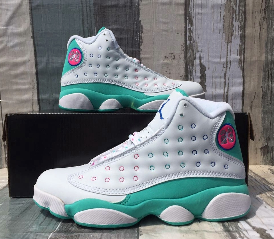 Air Jordan 13 GS White Gint Green